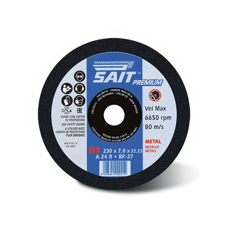 Sait Premium DS A24R 180 x 7.0 x 22.2 A24R Grinding Disc 7"